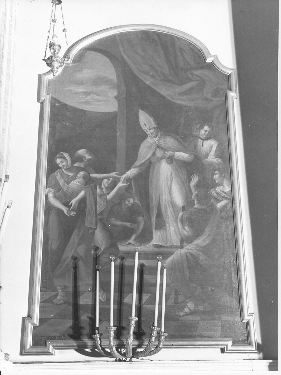 San Giovanni il Buono distribuisce l'elemosina ai poveri (dipinto, pendant) - ambito ligure (seconda metà sec. XVIII)