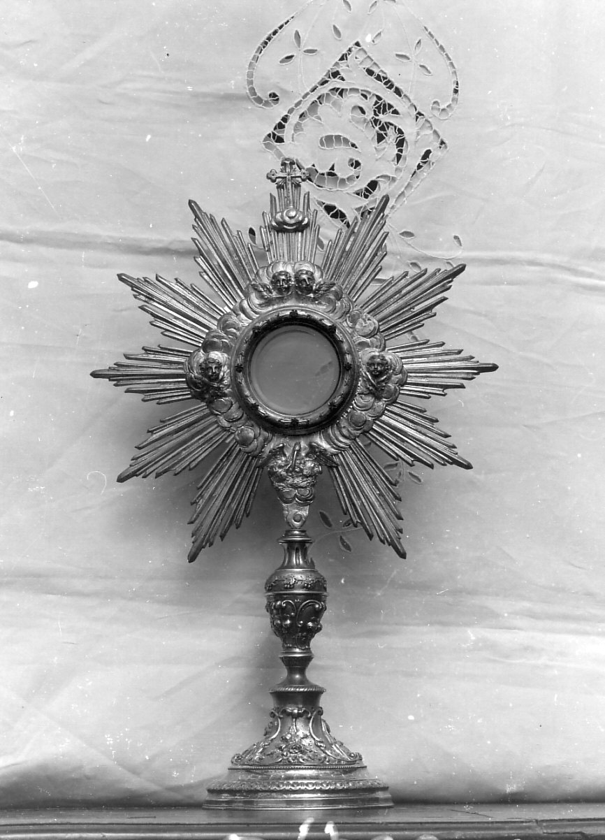 ostensorio - a raggiera, opera isolata - PRODUZIONE LIGURE (seconda metà sec. XIX)