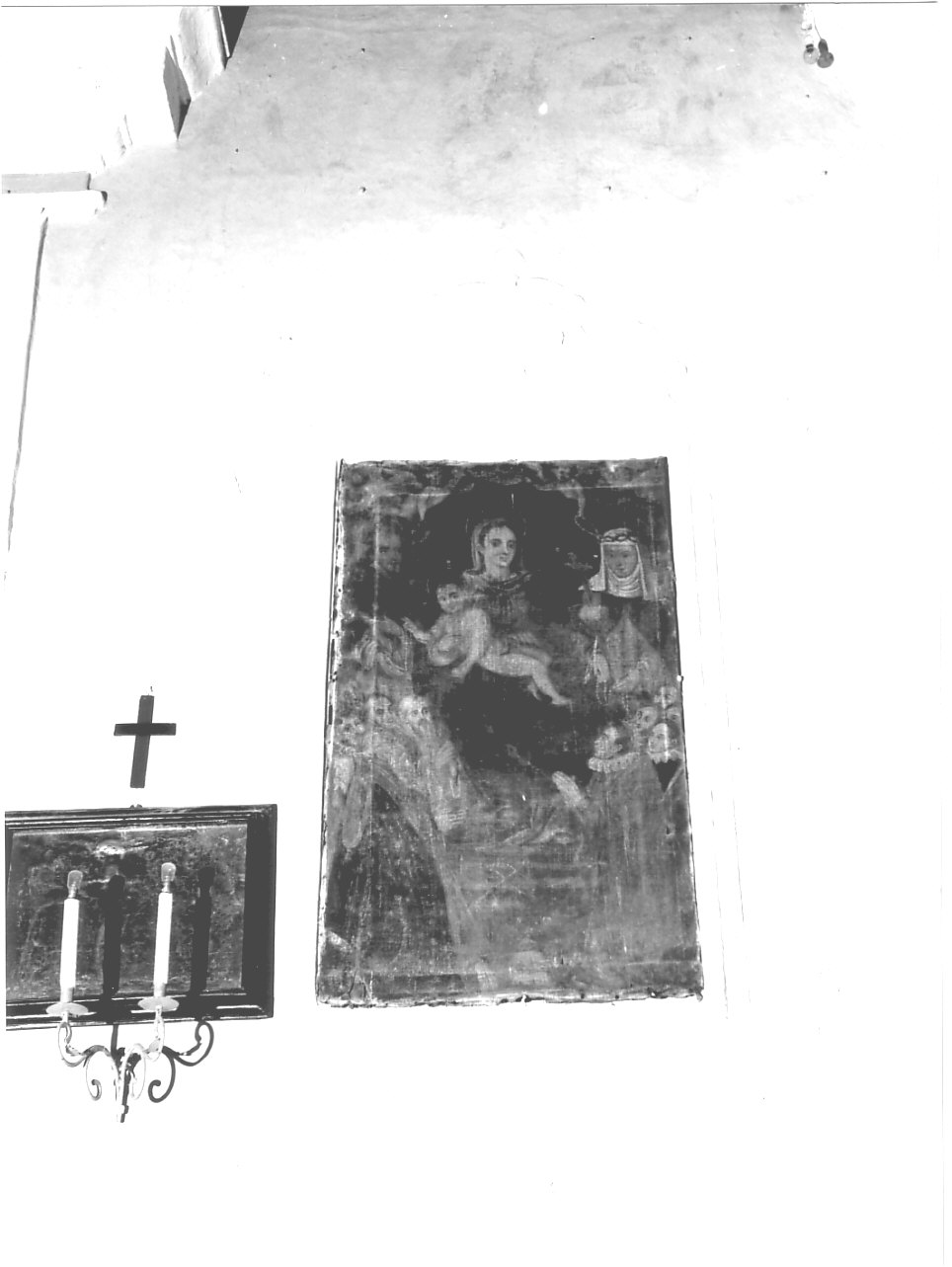 Madonna con Bambino e altri personaggi (dipinto, opera isolata) - ambito ligure (sec. XVII)