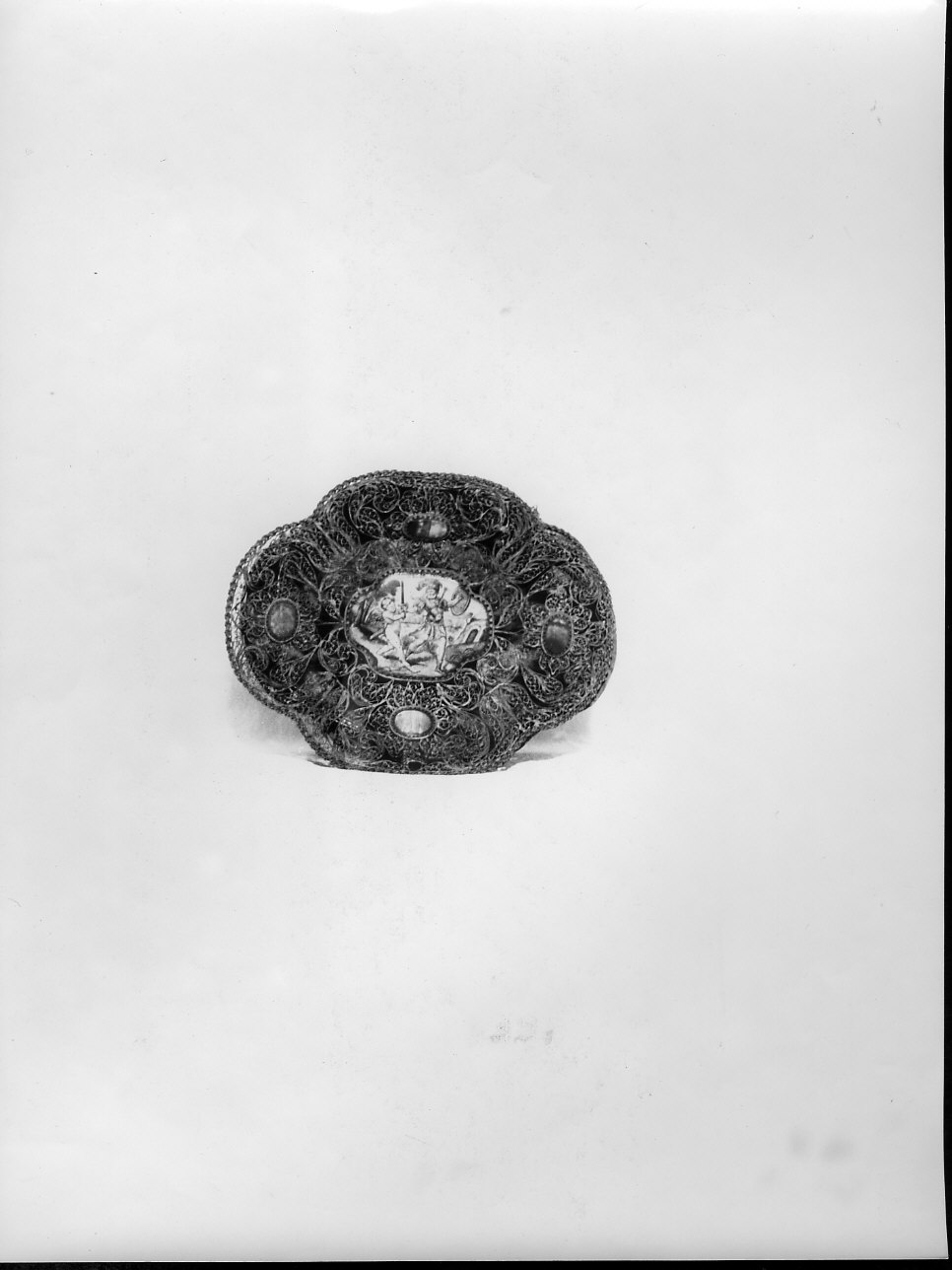 motivi decorativi floreali (scatola, opera isolata) - bottega ligure, bottega francese (sec. XVII)