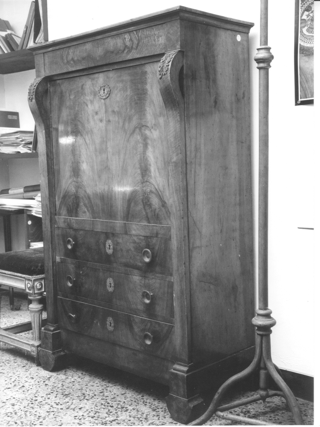 secrétaire, opera isolata - bottega ligure (prima metà sec. XIX)