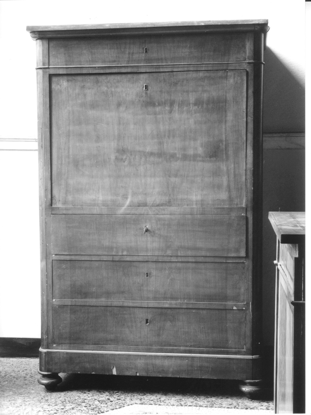 secrétaire - a ribalta, opera isolata - bottega ligure (fine sec. XIX)