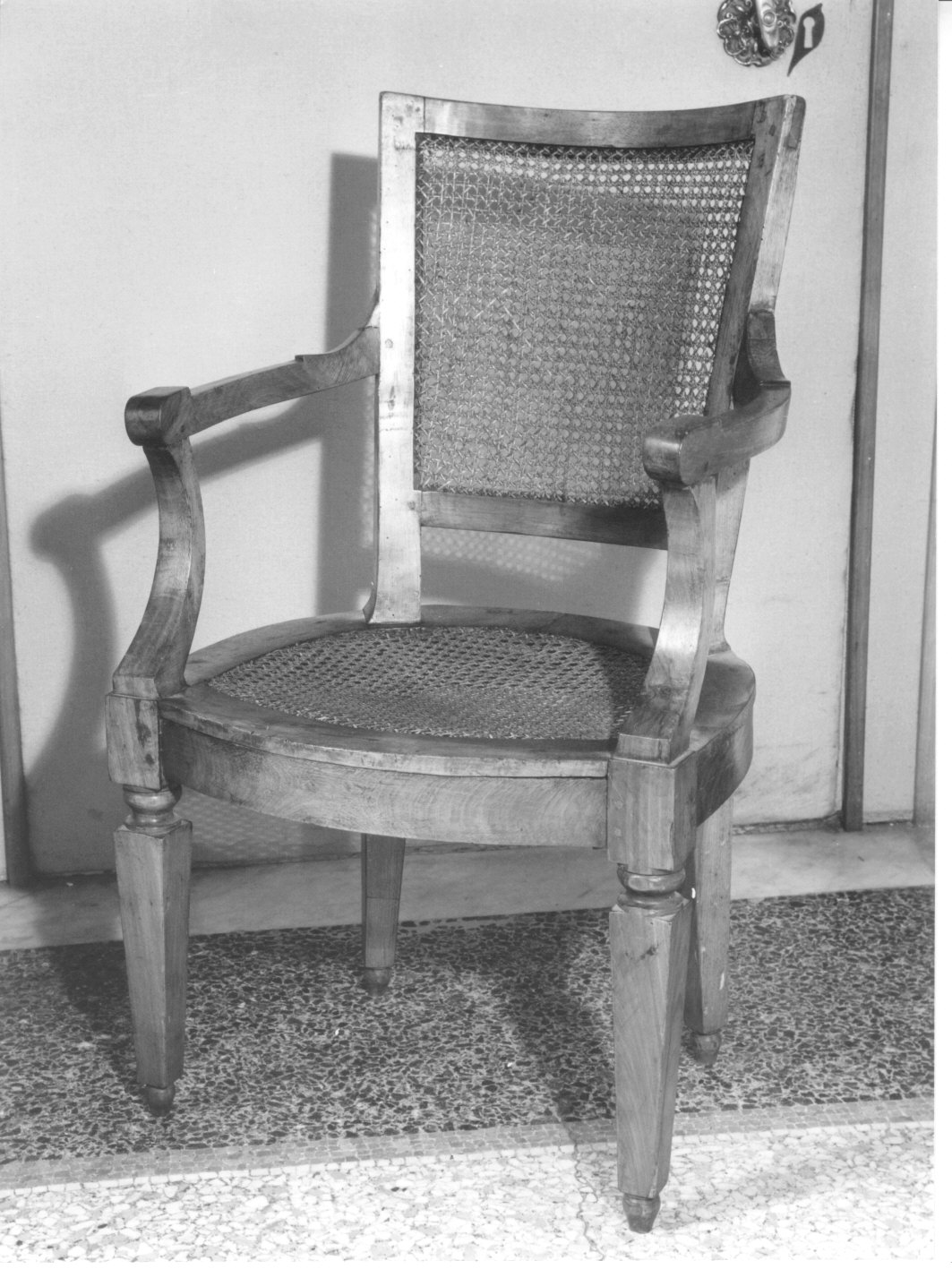 poltrona, opera isolata - bottega ligure (fine sec. XIX)