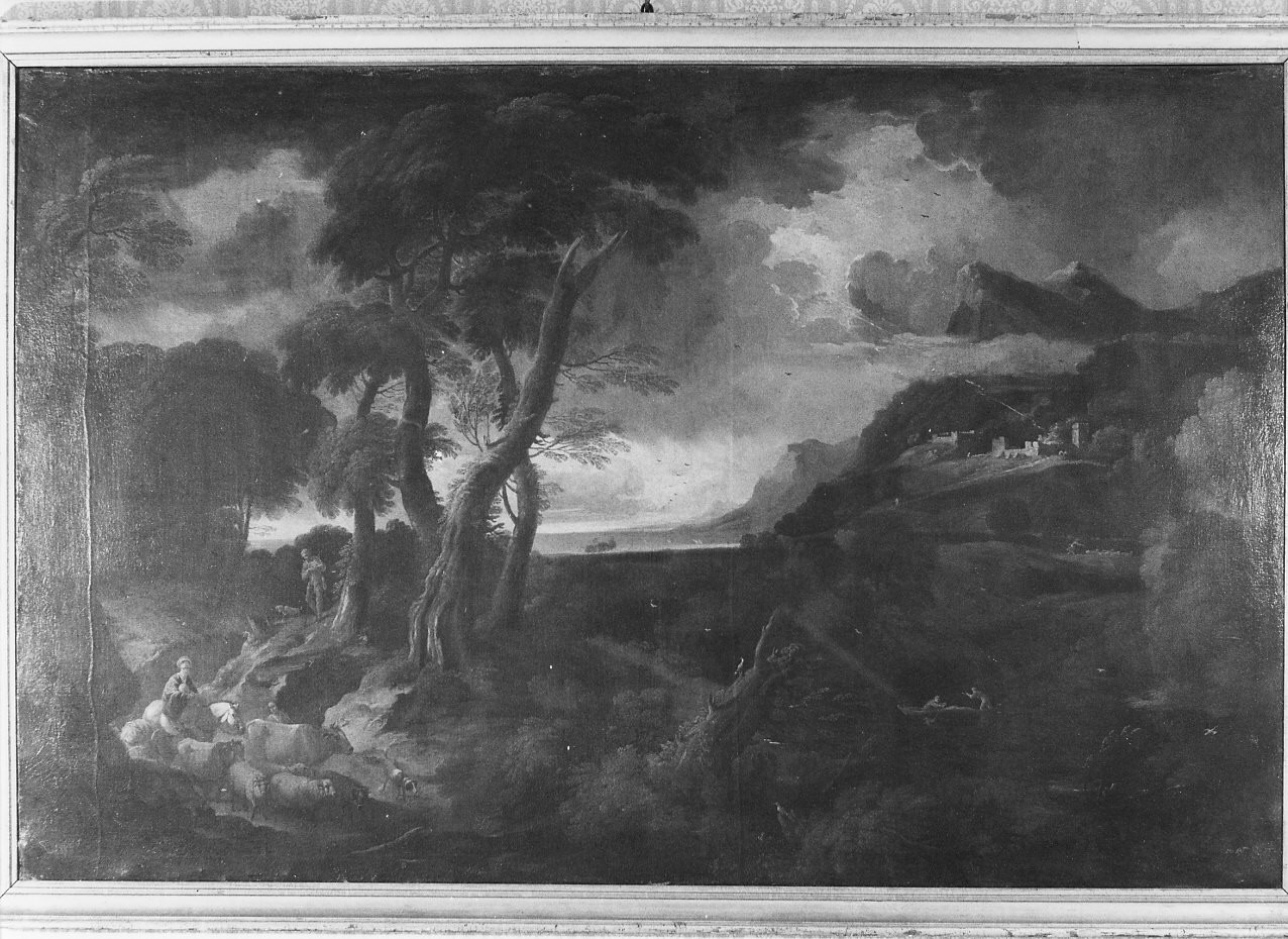 scena pastorale (dipinto, opera isolata) di Mulier Pieter il Giovane detto Cavalier Tempesta (bottega) (fine/inizio secc. XVII/ XVIII)