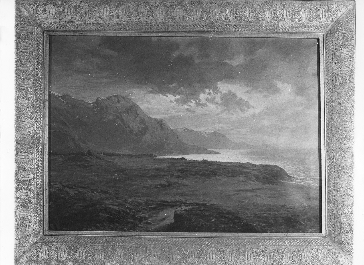 paesaggio marino (dipinto, elemento d'insieme) di Musso Benedetto (metà sec. XIX)