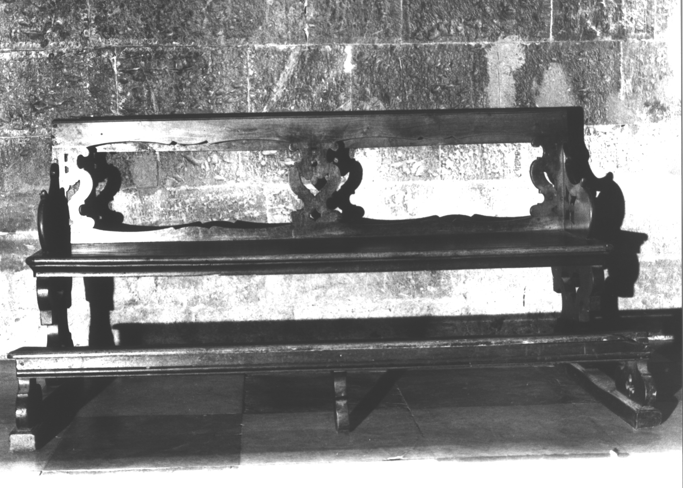 motivi decorativi astratti (panca con inginocchiatoio, serie) - bottega italiana (sec. XIX)