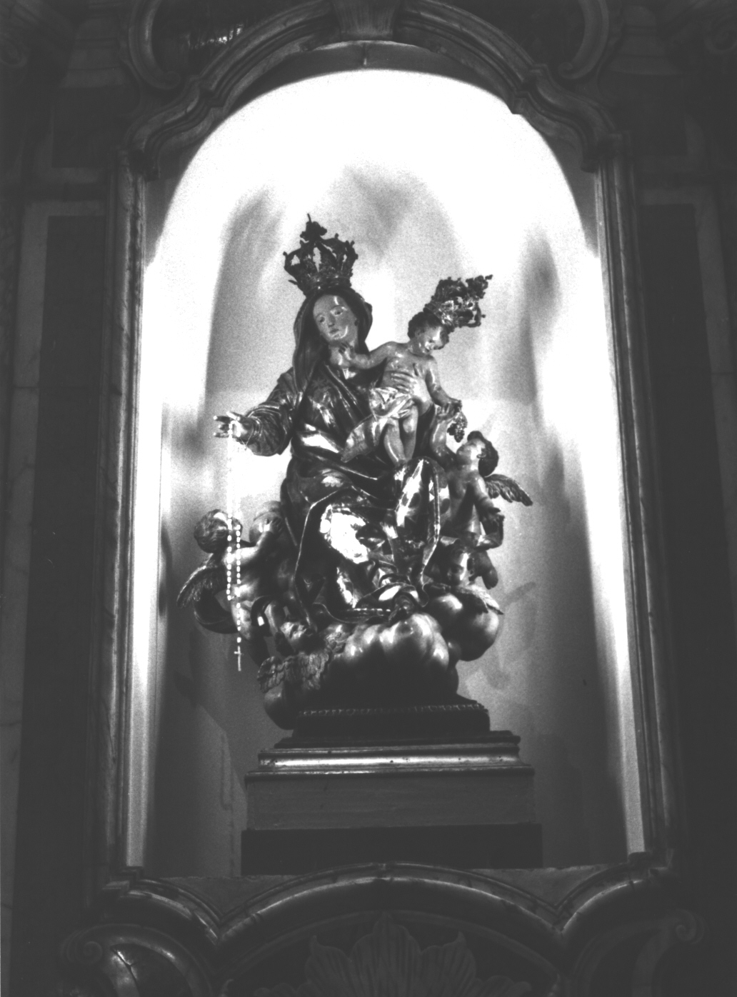 Madonna del Rosario (scultura, opera isolata) di Maragliano Anton Maria (sec. XVIII)
