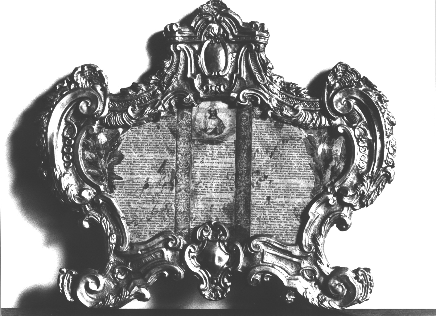 motivi decorativi vegetali/ motivi decorativi a volute/ festoni (cartagloria, elemento d'insieme) - bottega ligure (seconda metà sec. XVIII)