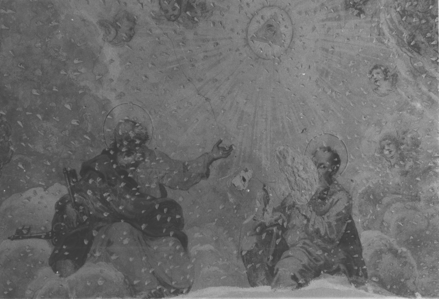 San Pietro e San Paolo (decorazione pittorica, elemento d'insieme) - ambito ligure (sec. XVII)