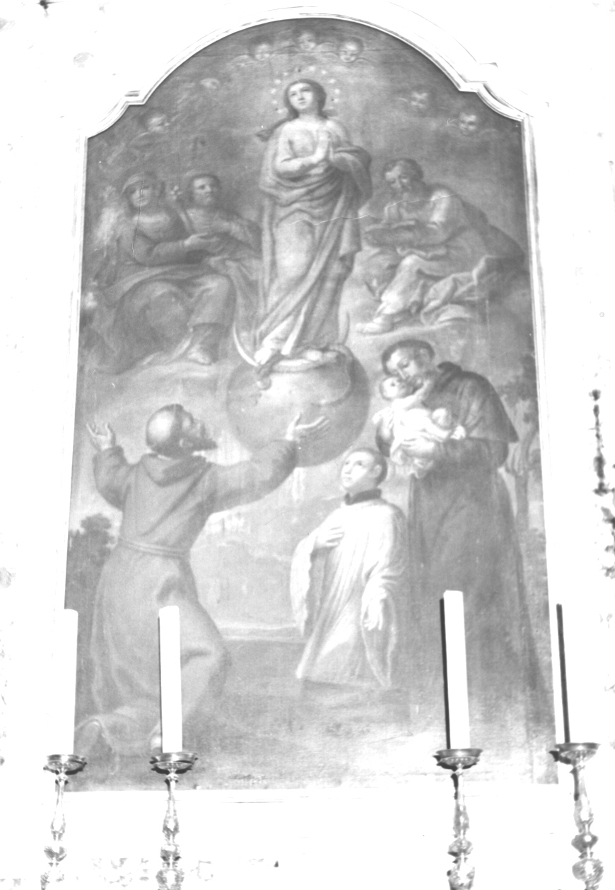 Madonna Immacolata e Santi (dipinto, opera isolata) - ambito italiano (ultimo quarto sec. XVIII)