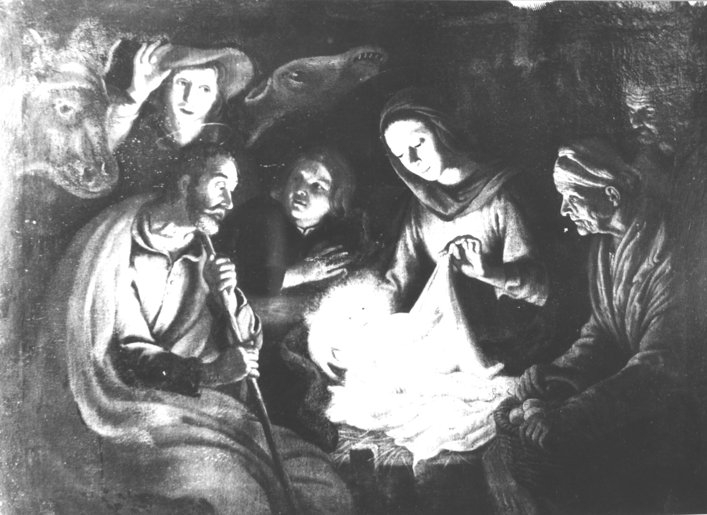 adorazione dei pastori (dipinto, opera isolata) di Fiasella Domenico detto Sarzana (attribuito) (seconda metà sec. XVII)
