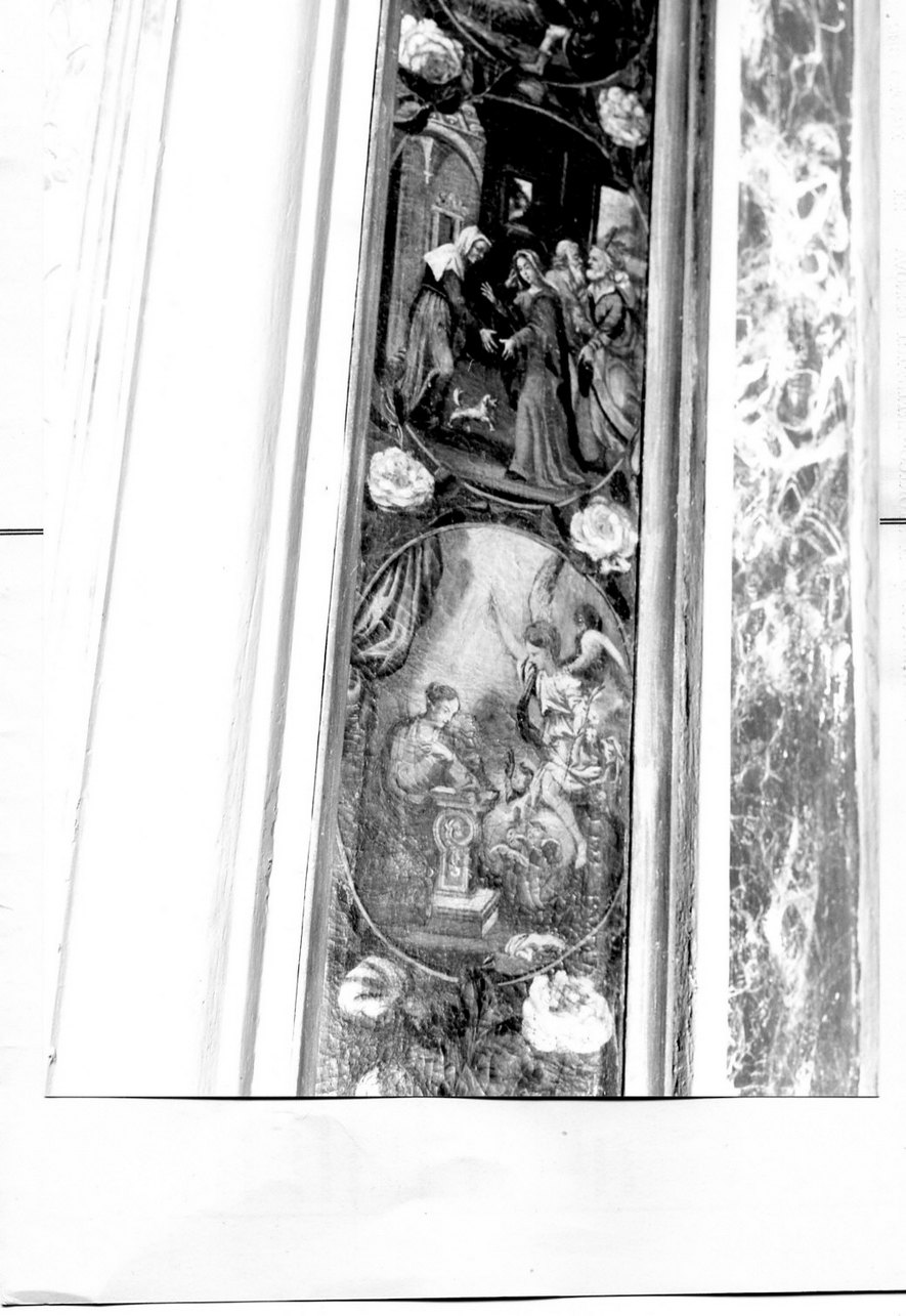 Santi/ motivi decorativi a girali vegetali/ motivi decorativi floreali (decorazione pittorica, complesso decorativo) di Nicolò di Lombarduccio detto Corso Nicolò (e aiuti) (sec. XV) 