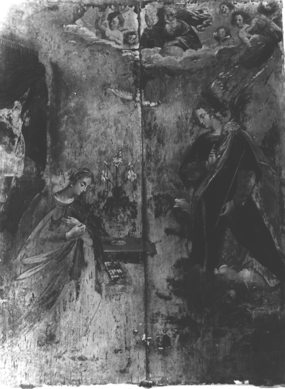 Annunciazione (dipinto, opera isolata) - ambito toscano (sec. XVI)