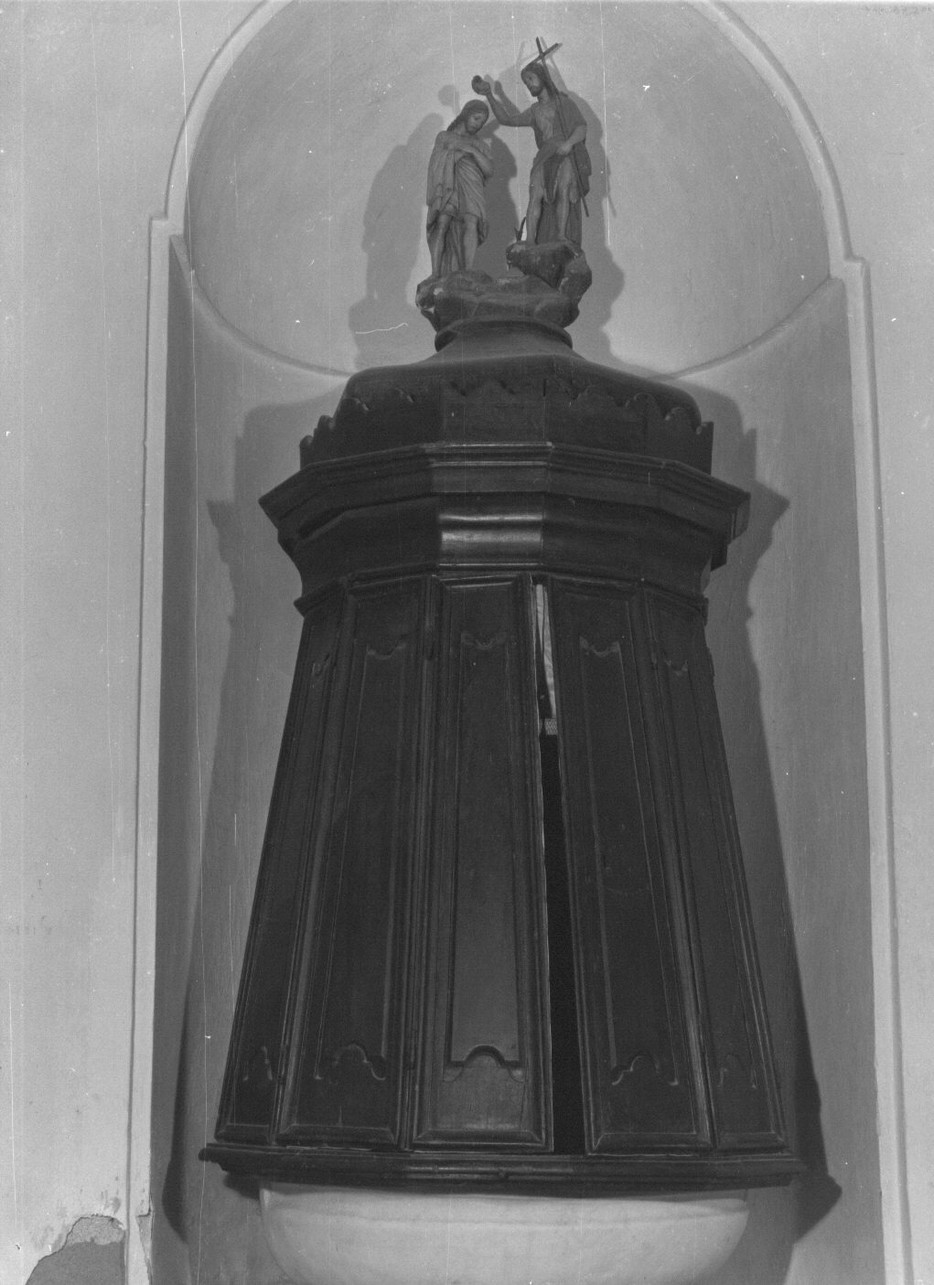 battesimo di Cristo (gruppo scultoreo, elemento d'insieme) - bottega italiana (sec. XIX)