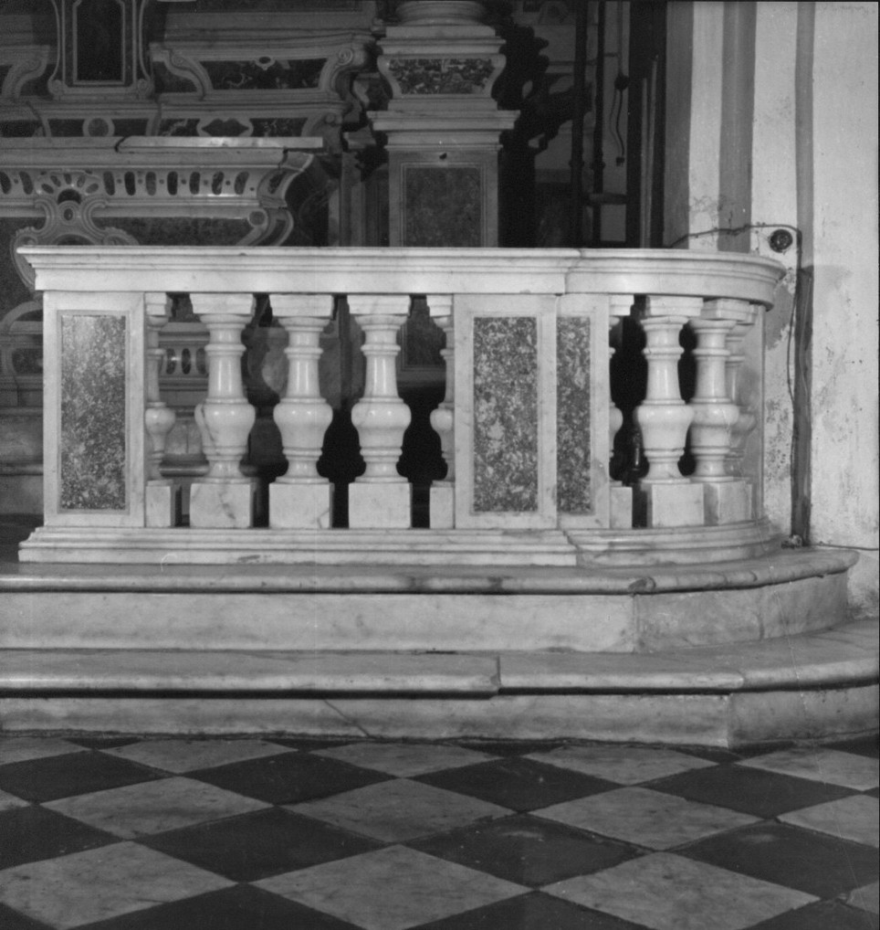 balaustrata di altare, opera isolata - bottega italiana (sec. XVIII)