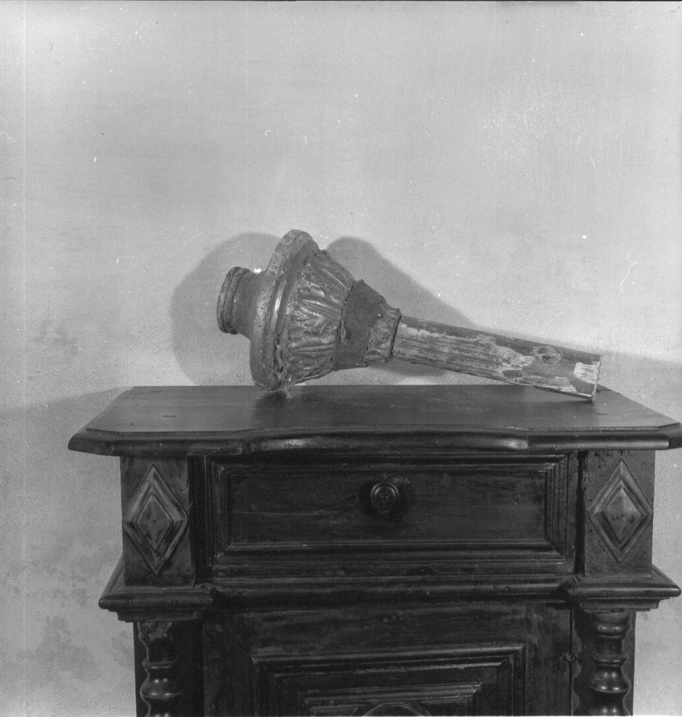 pomo di mazza processionale, frammento - bottega ligure (sec. XIX)