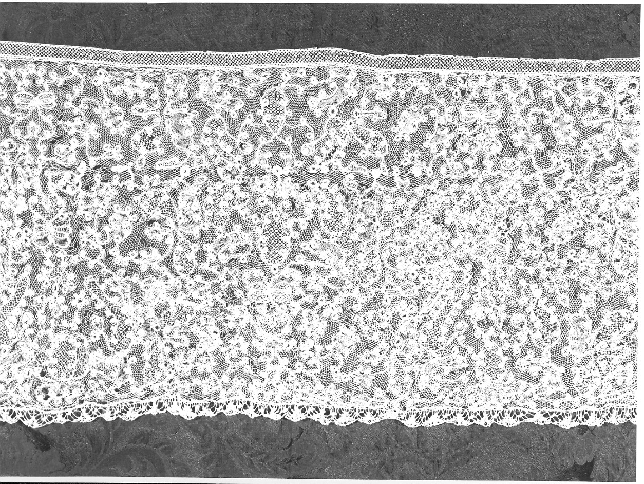 merletto, frammento - manifattura fiamminga (sec. XVIII)