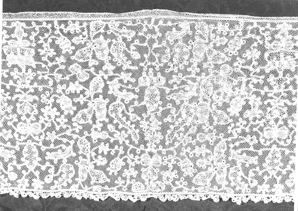 merletto, frammento - manifattura fiamminga (sec. XVIII)