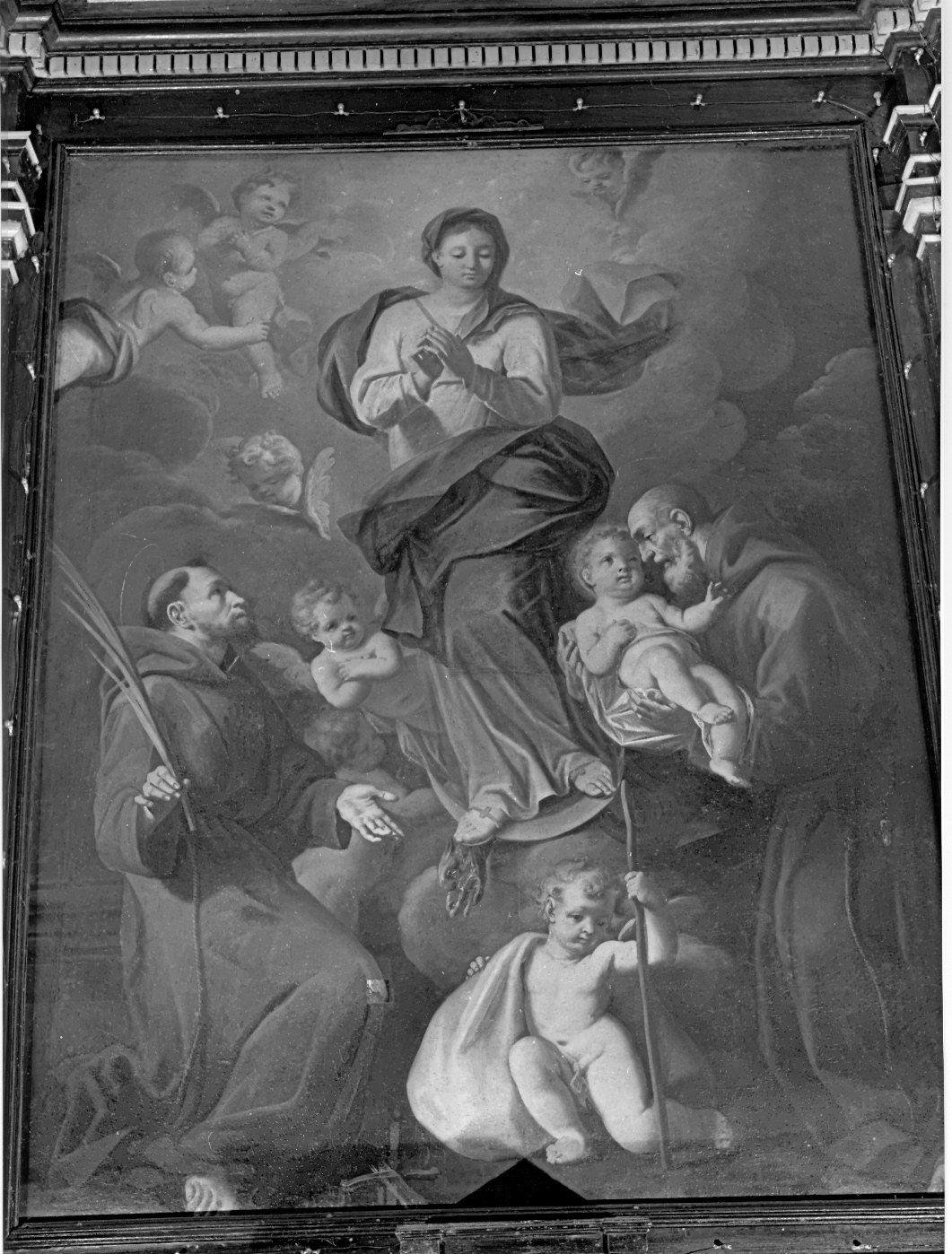 Immacolata Concezione e santi (dipinto, opera isolata) - ambito italiano (inizio sec. XVIII)