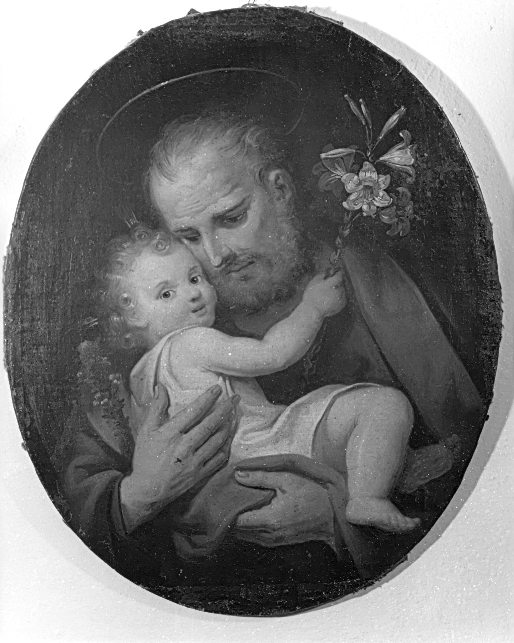 San Giuseppe e Gesù Bambino (dipinto, opera isolata) - ambito italiano (fine sec. XVIII)