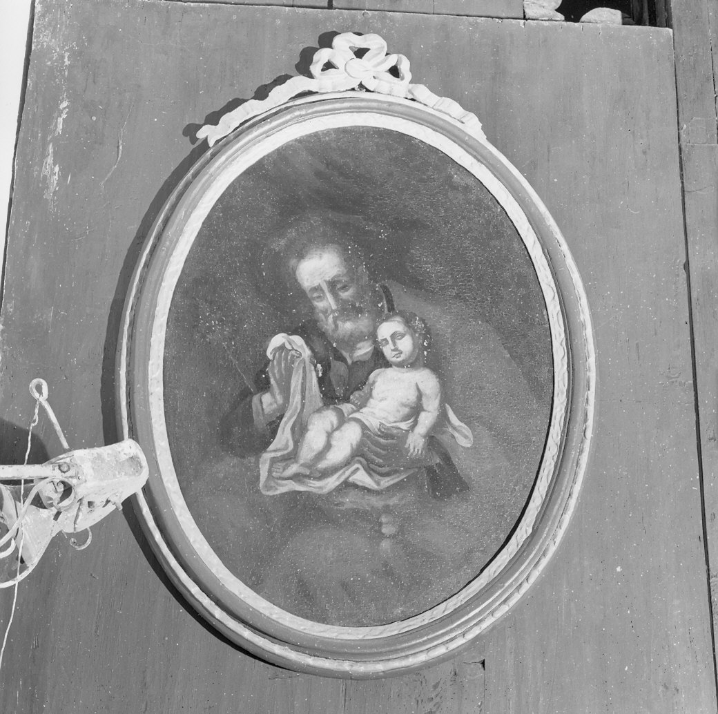 San Giuseppe e Gesù Bambino (dipinto, coppia) - ambito ligure (metà sec. XIX)