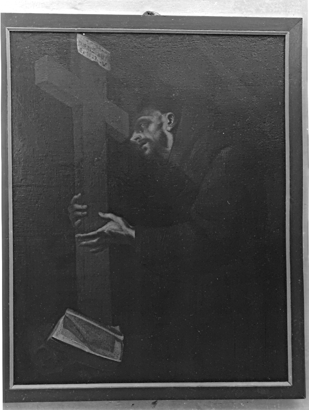 San Francesco d'Assisi in preghiera davanti alla croce (dipinto, opera isolata) - ambito italiano (prima metà sec. XVII)