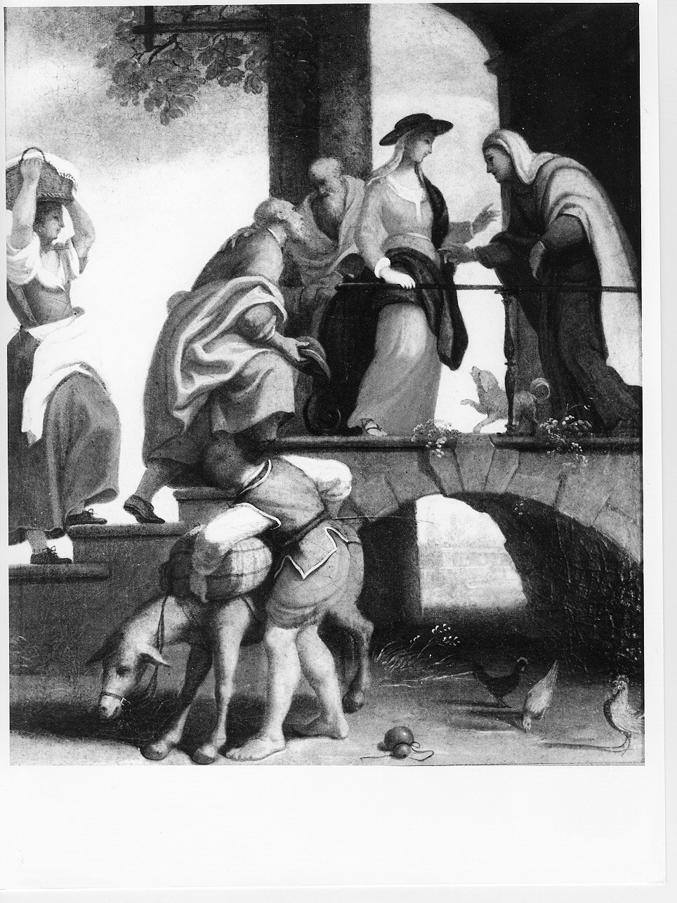 visitazione (dipinto, opera isolata) - ambito fiorentino (metà sec. XVI)