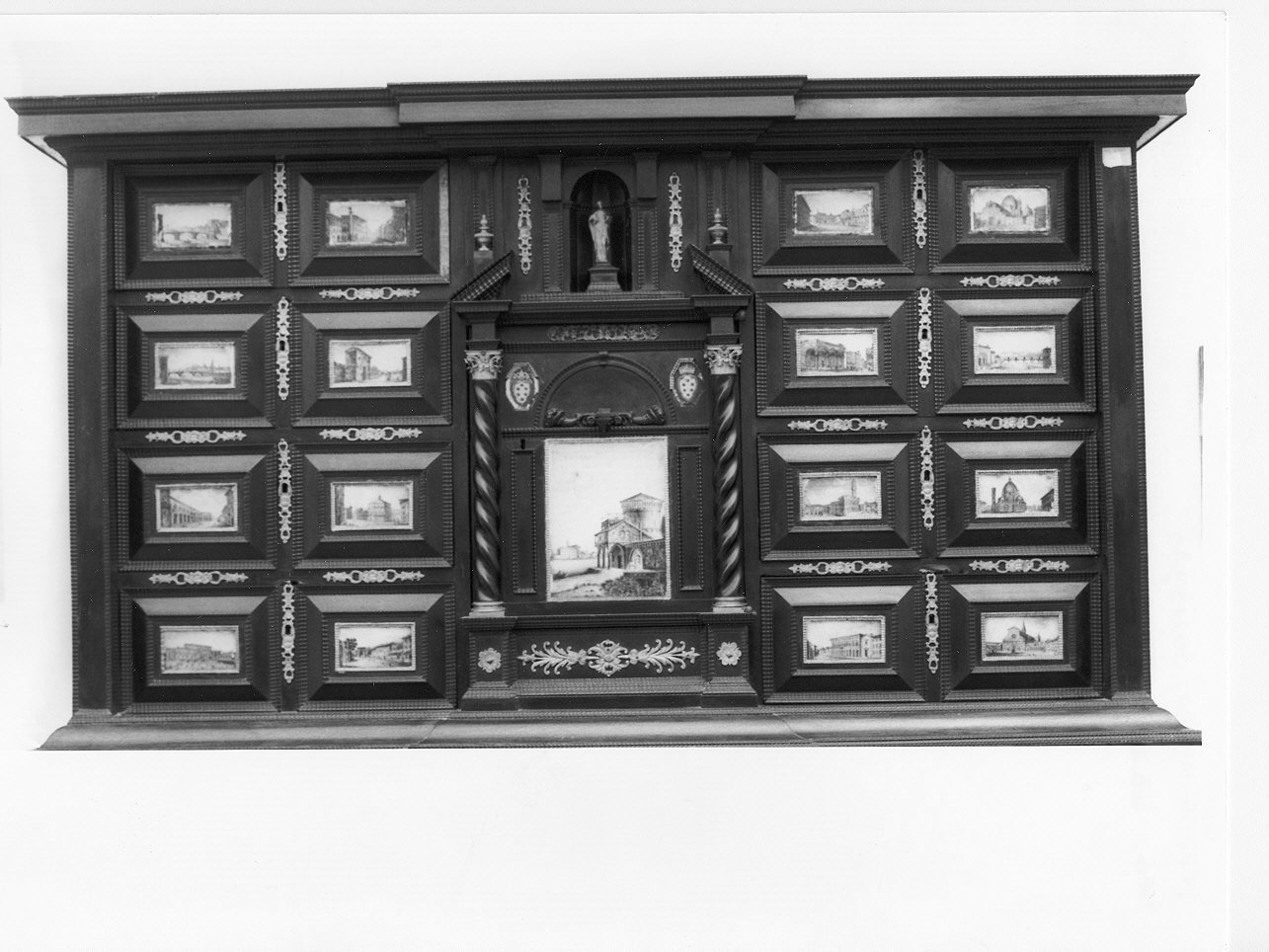 vedute di Firenze (stipo, opera isolata) - produzione fiorentina (fine/inizio secc. XVIII/ XIX)