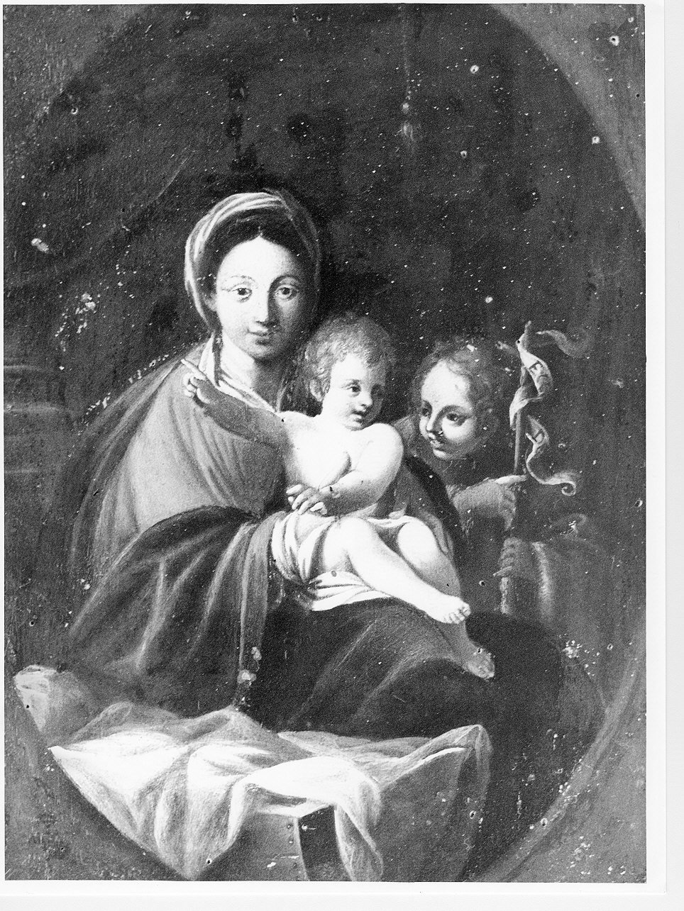 Madonna con Bambino e San Giovannino (dipinto, opera isolata) - ambito emiliano (seconda metà sec. XVII)