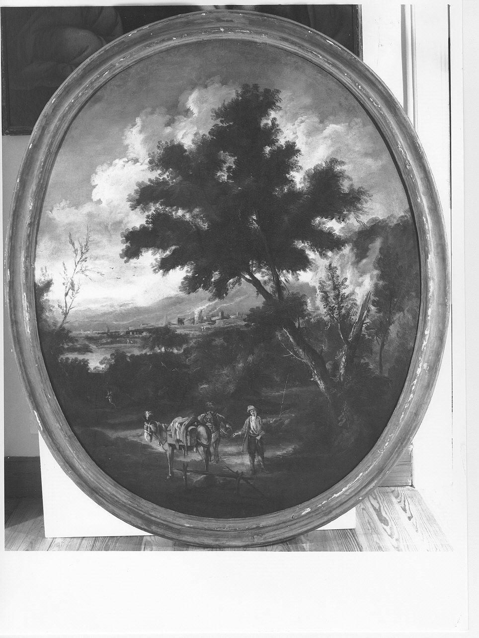 paesaggio con viandante (dipinto, opera isolata) di Peruzzini Antonio Francesco (scuola) (prima metà sec. XVIII)