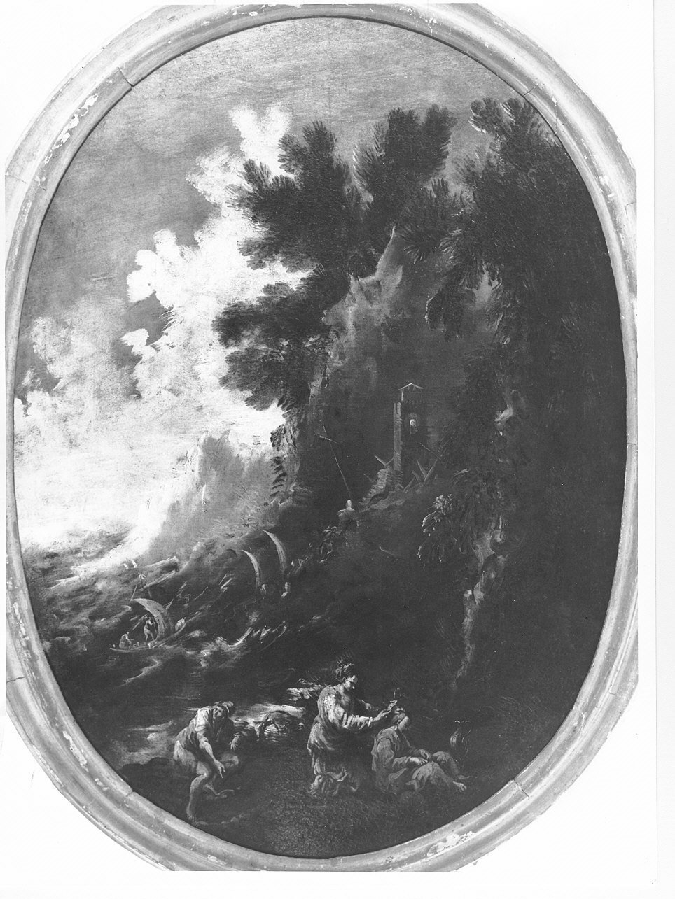 paesaggio con figure (dipinto, opera isolata) di Magnasco Alessandro (scuola) (prima metà sec. XVIII)