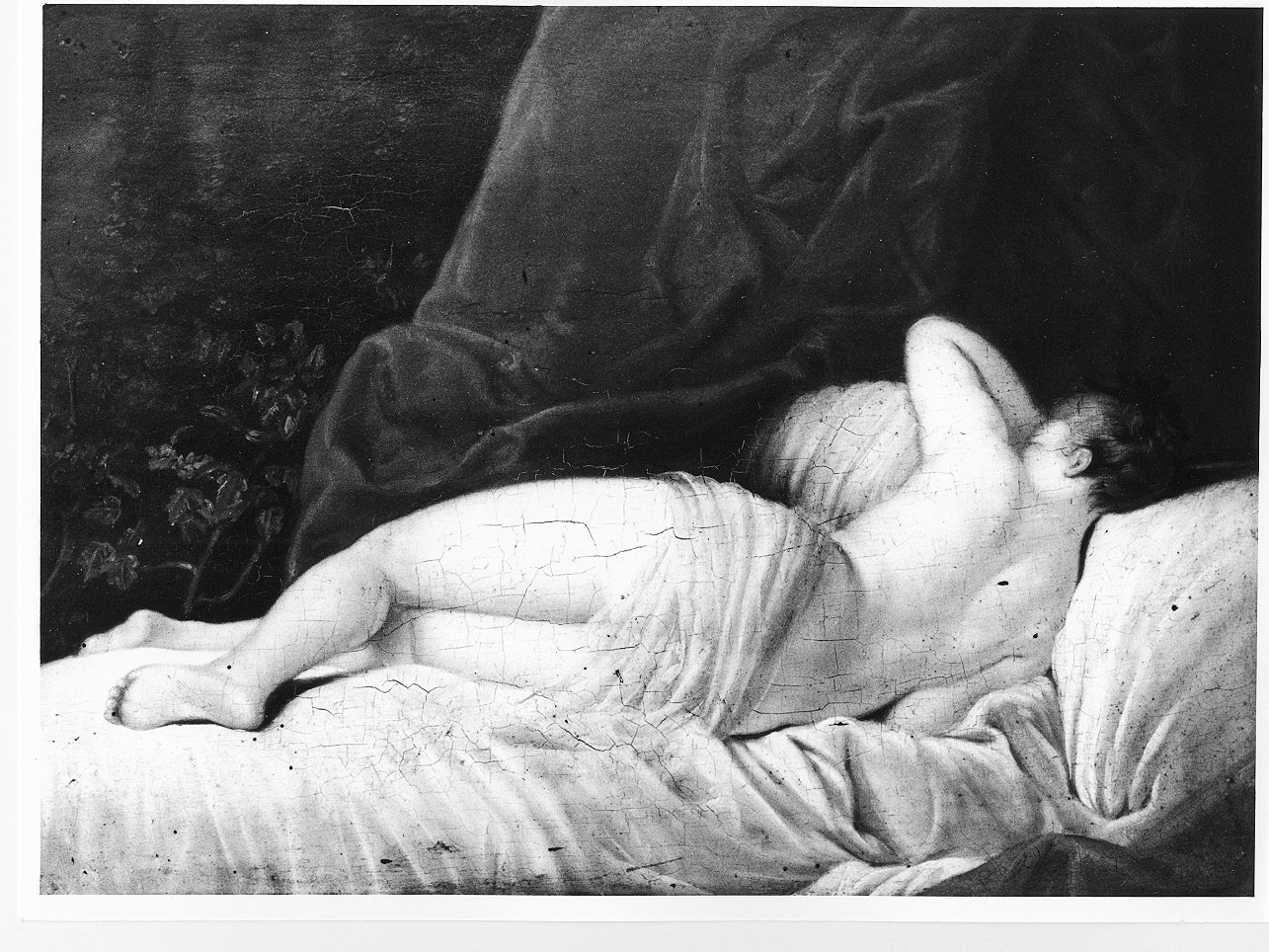 figura femminile distesa (dipinto, opera isolata) - ambito italiano (sec. XIX)