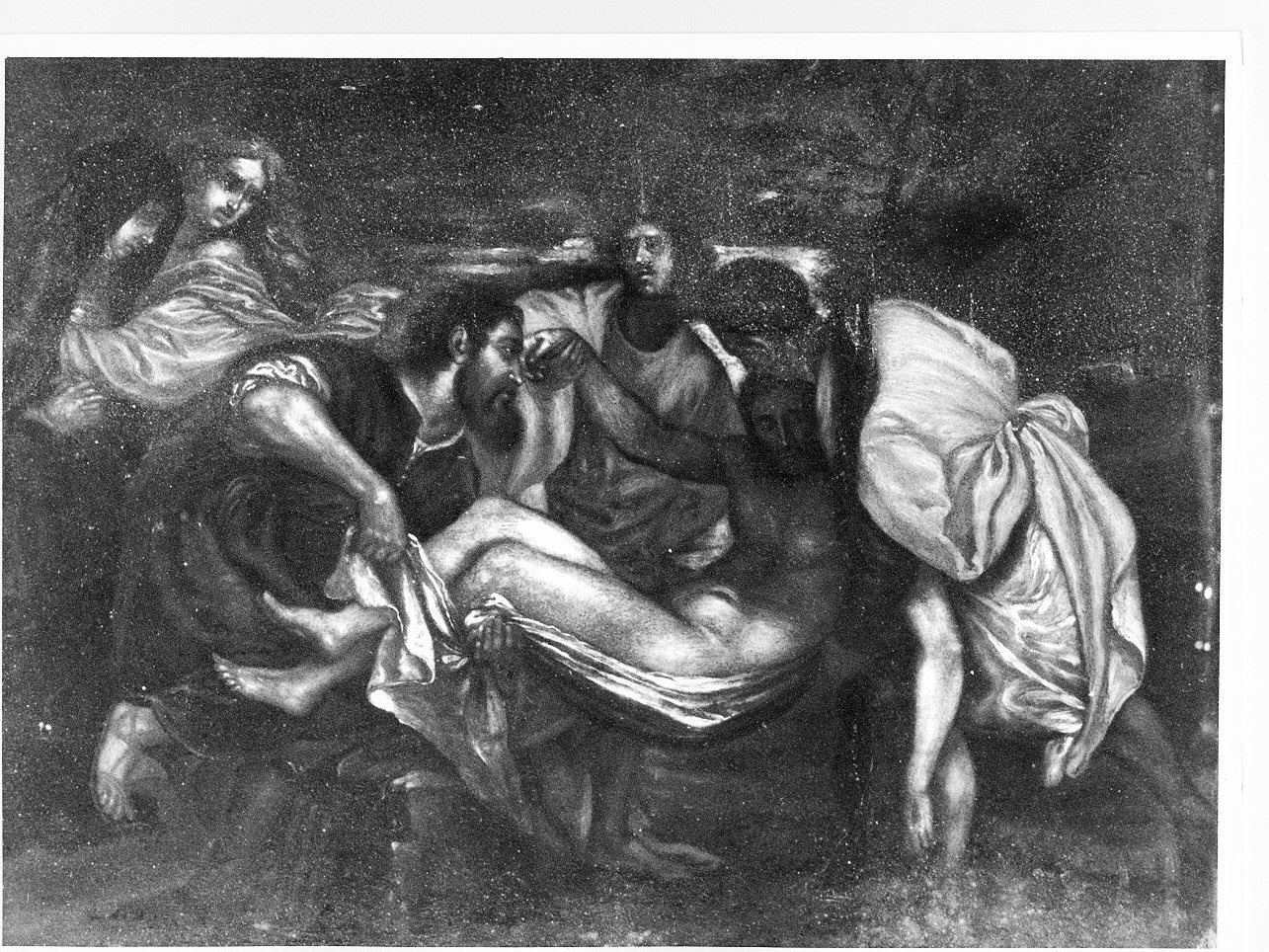 trasporto di Cristo al sepolcro (dipinto, opera isolata) - ambito veneto (fine/inizio secc. XVI/ XVII)
