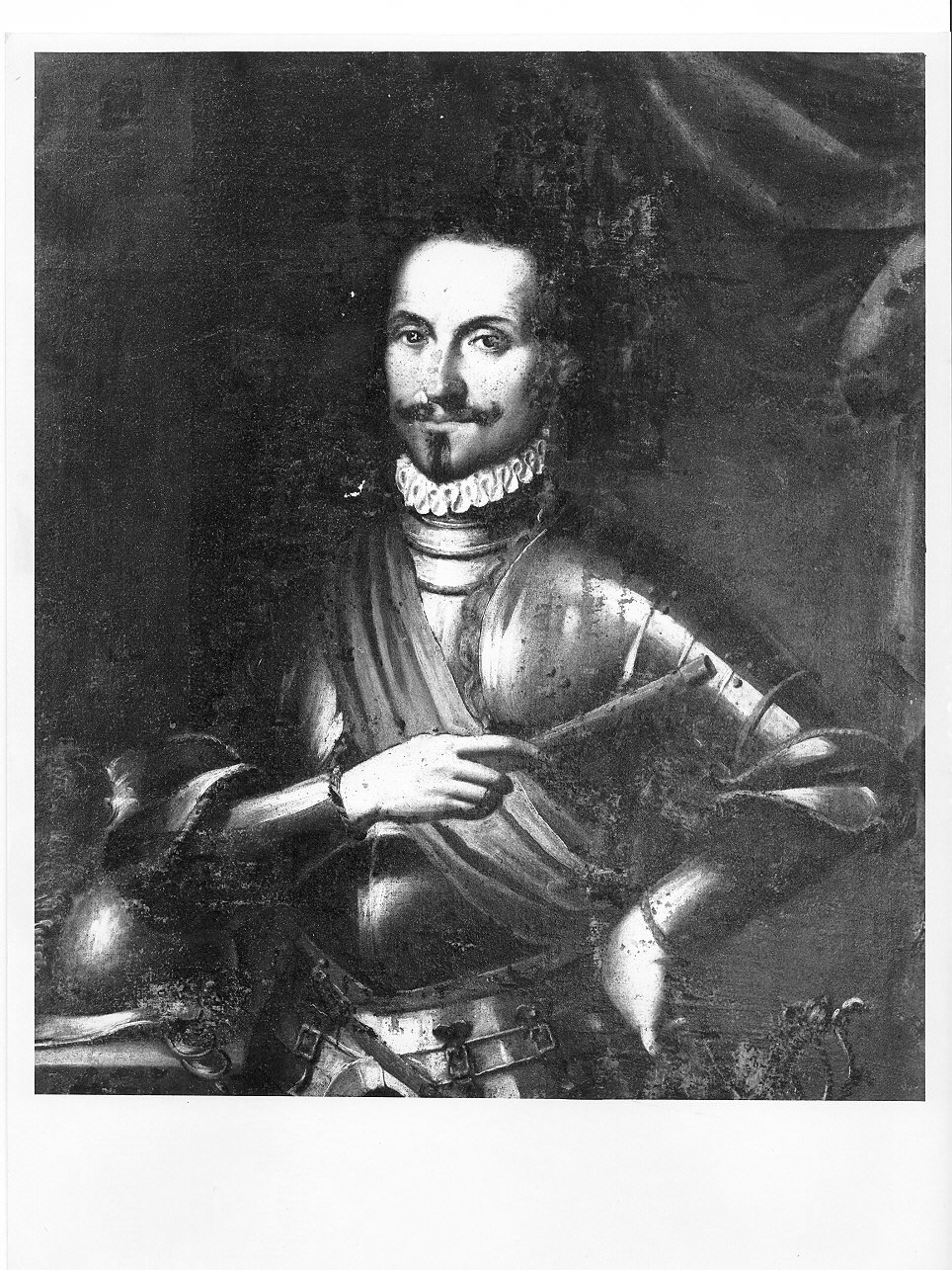 ritratto d'uomo (dipinto, opera isolata) - ambito genovese (metà sec. XVII)