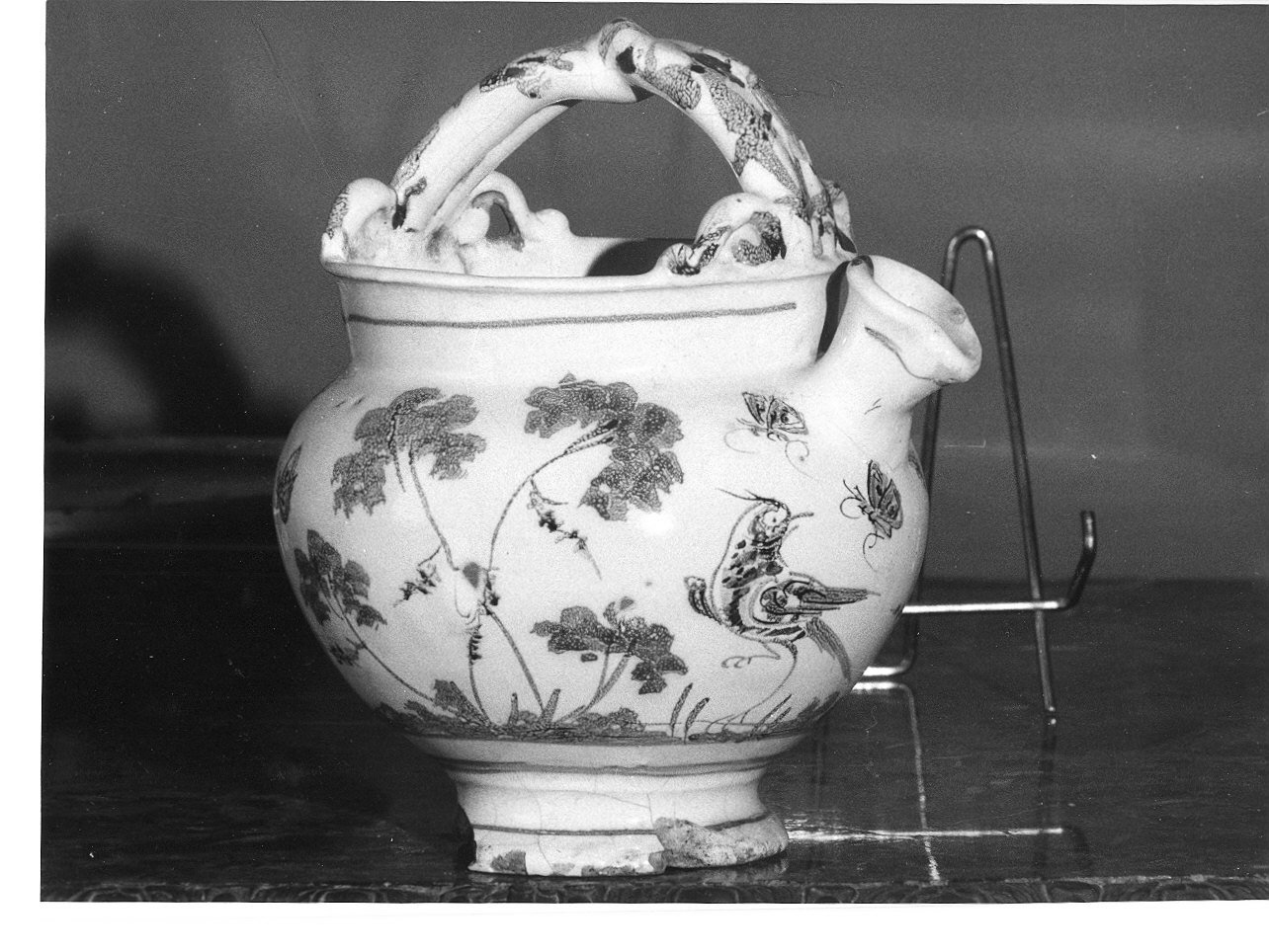 motivi decorativi vegetali con uccelli (boccale, opera isolata) - manifattura ligure (fine sec. XVIII)