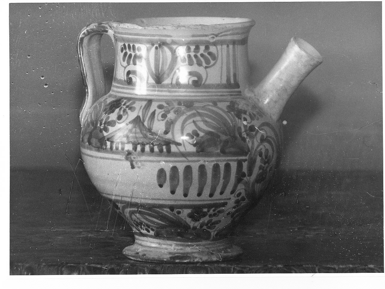 motivi decorativi vegetali (boccale, opera isolata) - manifattura ligure (fine/inizio secc. XVIII/ XIX)