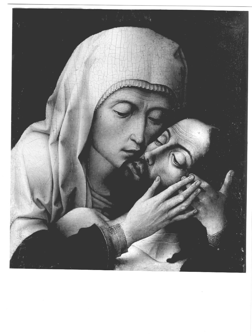 Pietà (dipinto, opera isolata) di Van der Weyden Rogier detto Rogier de la Pasture (seconda metà sec. XV)