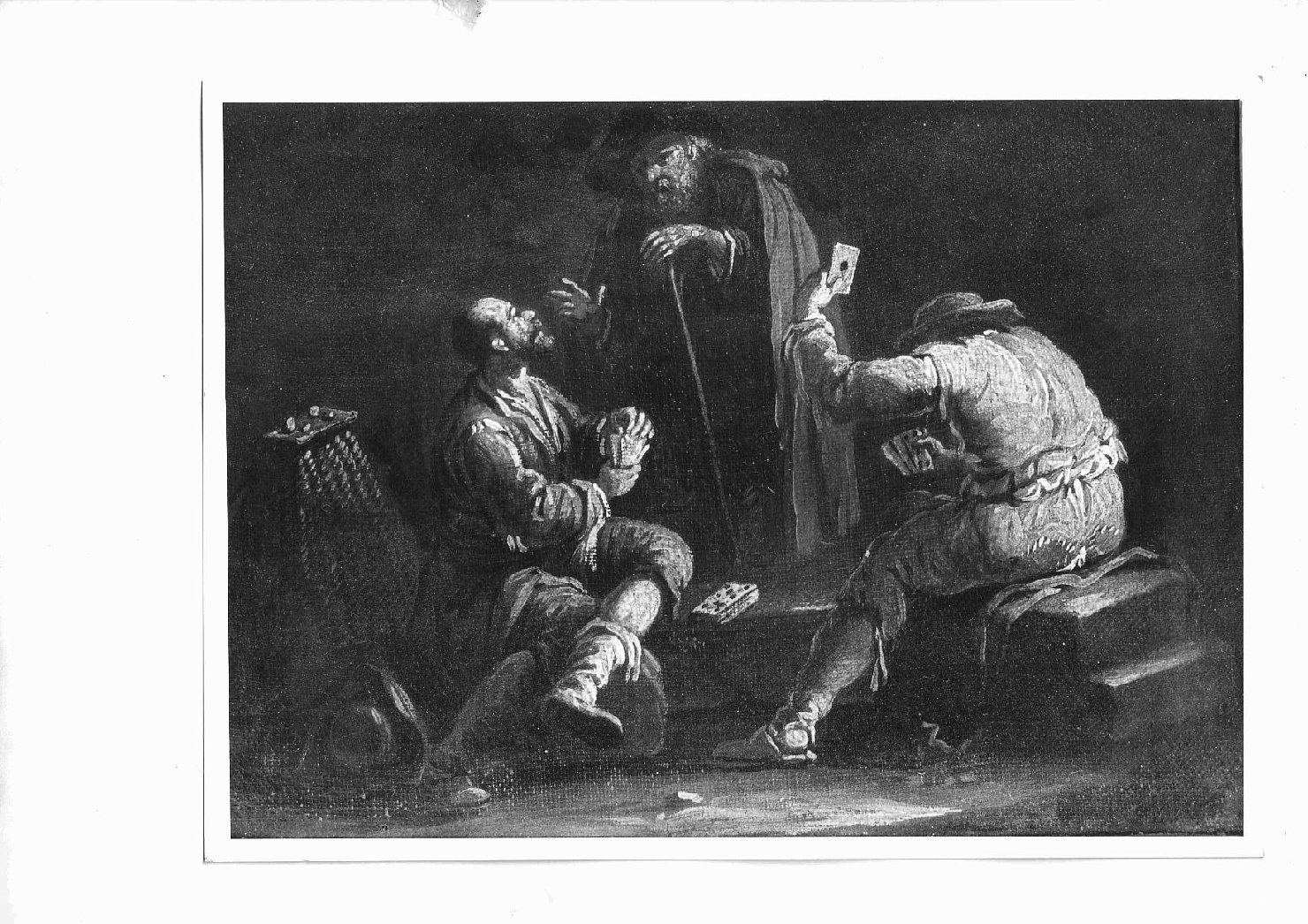 giocatori di carte (dipinto, opera isolata) di Olivero Pietro Domenico (attribuito) (prima metà sec. XVIII)