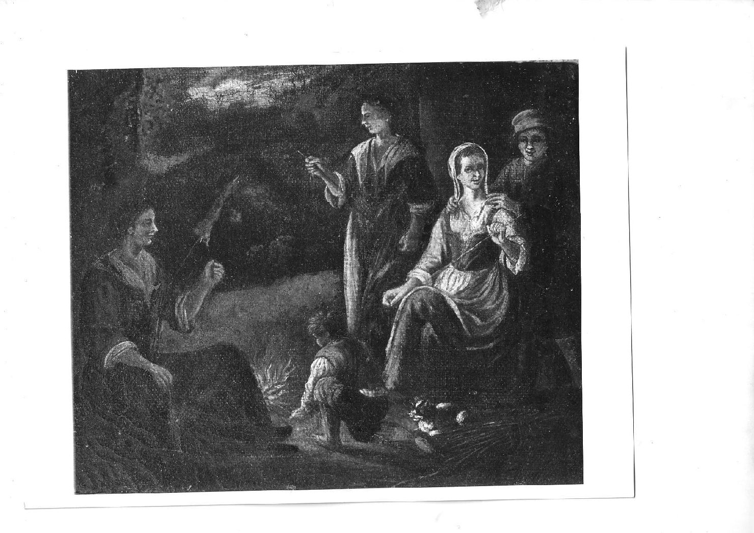 scena familiare (dipinto, pendant) di Graneri Giovanni Michele (attribuito) (prima metà sec. XVIII)