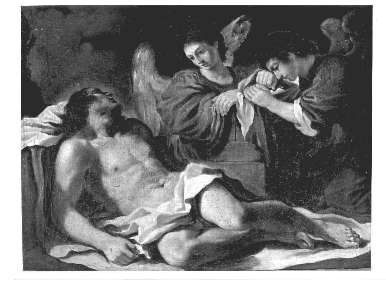 compianto sul Cristo morto (dipinto, opera isolata) di Gennari Bartolomeo (attribuito) (prima metà sec. XVII)