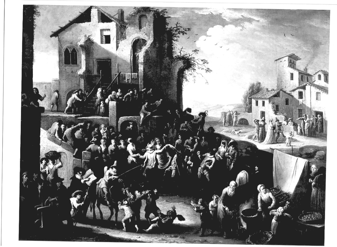 carnevale paesano (dipinto, opera isolata) di Graneri Giovanni Michele (attribuito) (metà sec. XVIII)