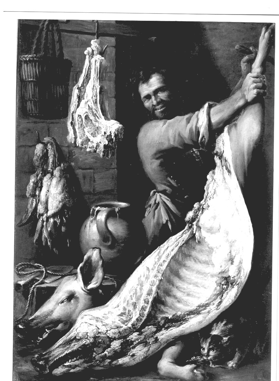 macellaio (dipinto, opera isolata) di Boselli Felice (attribuito) (prima metà sec. XVIII)