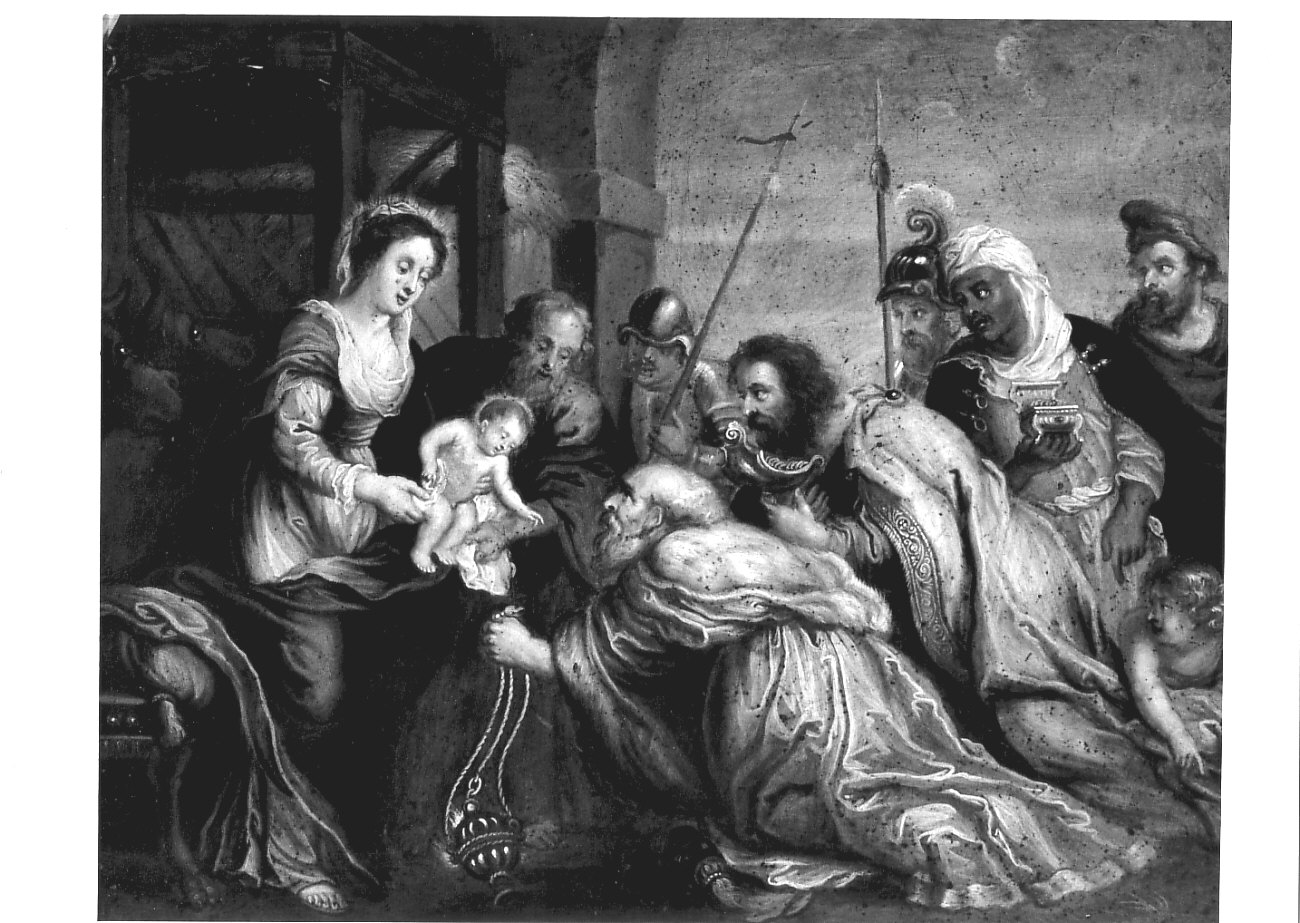 adorazione dei Re Magi (dipinto, pendant) - ambito fiammingo (prima metà sec. XVII)