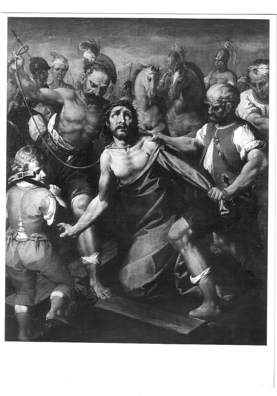 Cristo spogliato delle sue vesti (dipinto, opera isolata) di Barabino Simone (attribuito) (primo quarto sec. XVII)