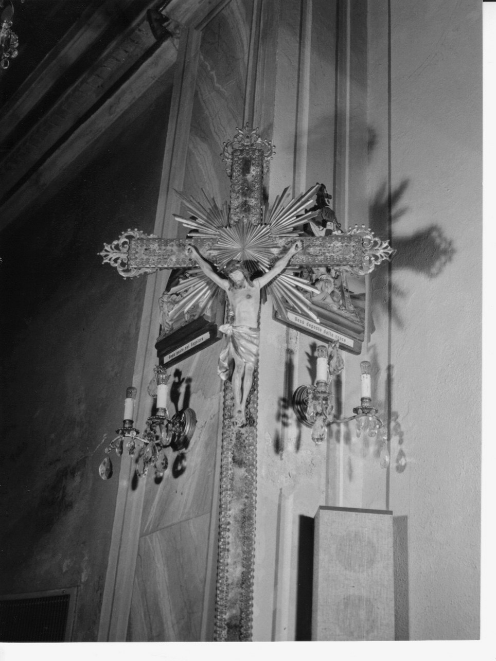 Cristo crocifisso (croce processionale, opera isolata) - bottega ligure (secc. XIX/ XX)