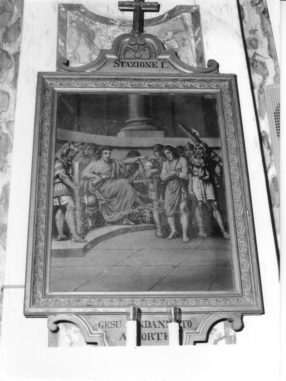 stazione I: Gesù condannato a morte (dipinto, elemento d'insieme) - ambito genovese (metà sec. XIX)