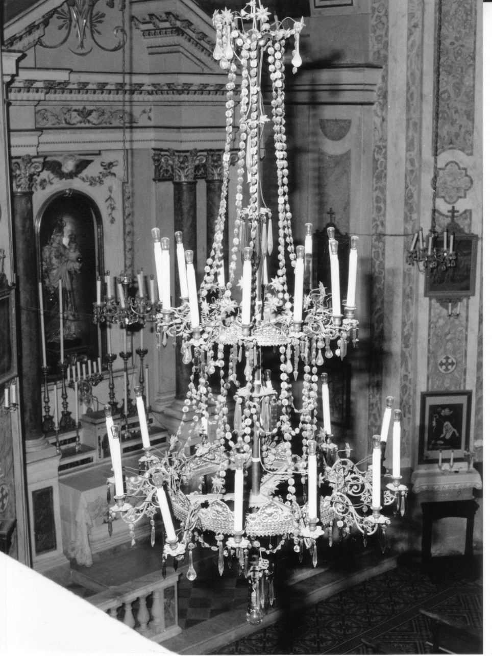 lampadario, opera isolata - bottega Italia settentrionale (ultimo quarto sec. XIX)