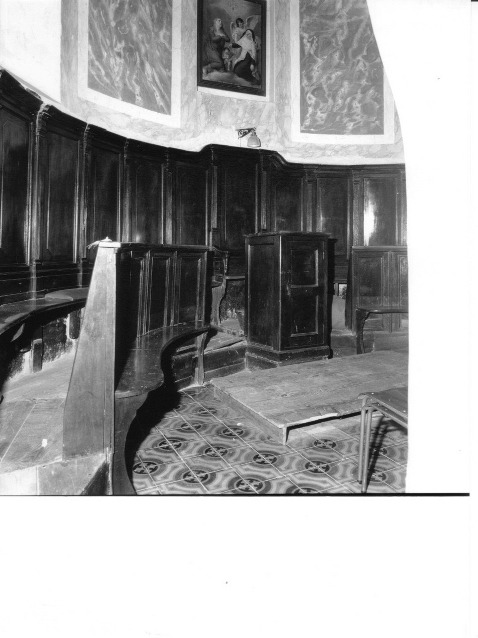 stalli del coro, opera isolata - bottega genovese (ultimo quarto sec. XIX)