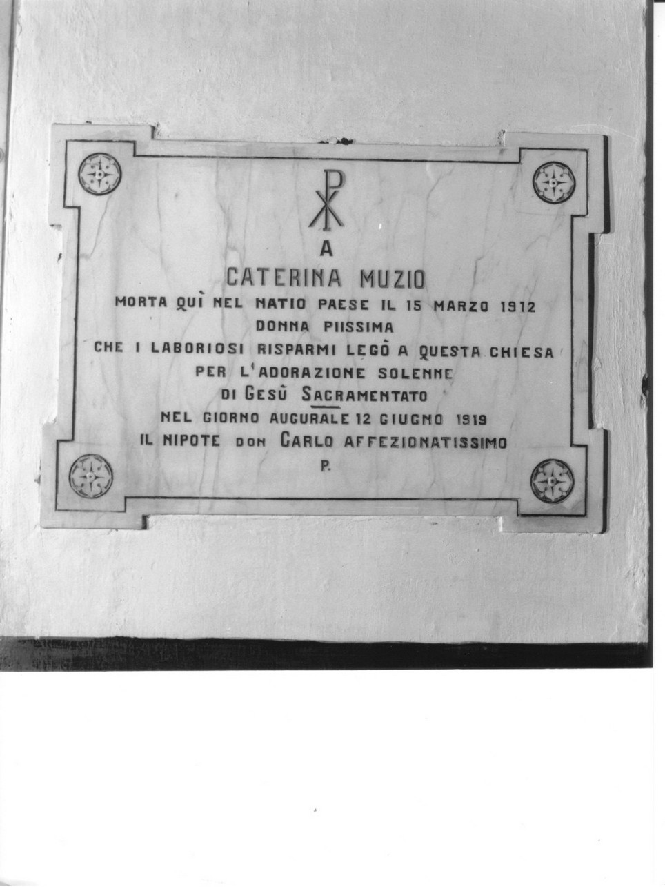 lapide commemorativa, opera isolata - bottega genovese (sec. XX)