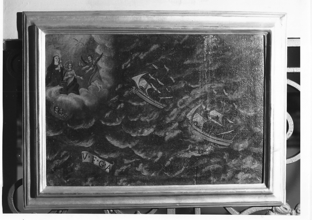 Miracolo della Madonna (dipinto, opera isolata) - ambito ligure (seconda metà sec. XVIII)